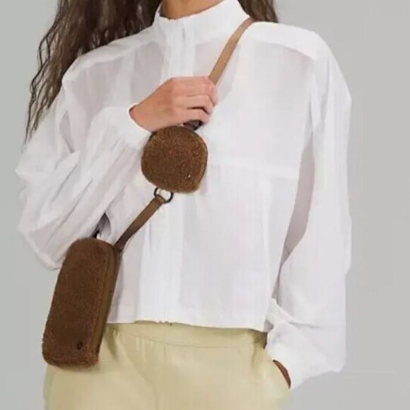 NWOT Lululemon Modular Phone Crossbody Bag Fleece Burnt Caramel Gunmetal Hardwar - Picture 2 of 15